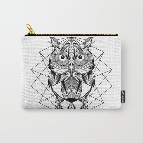 Zentangle Owl Carry-All Pouch