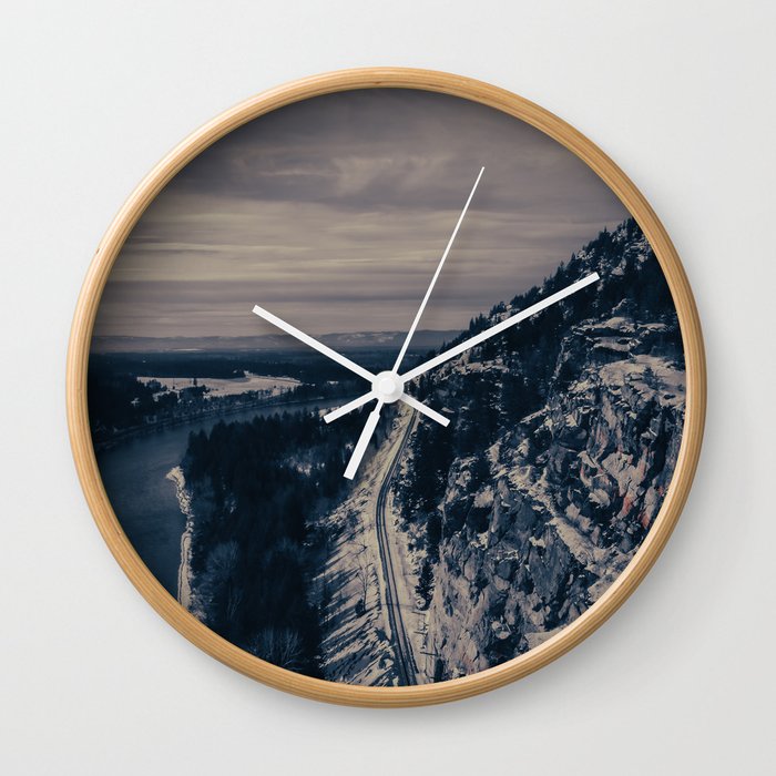 Dark Mountain Rail Wall Clock