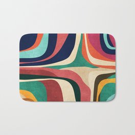 Impossible contour map Bath Mat | Painting, Contemporary, Illustration, Abstract, Other, Curated, Expressionism, Colorful, Whimsical, Retro 
