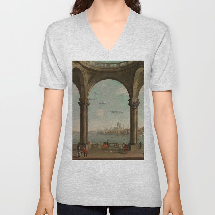 Venetian Promenade V Neck T Shirt