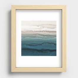 WITHIN THE TIDES - CRASHING WAVES TEAL Recessed Framed Print