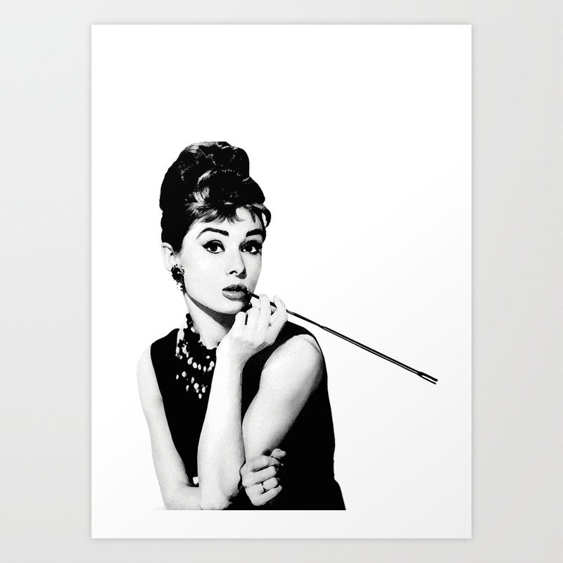 Audrey Hepburn Poster Art Print By Hadasi Society6