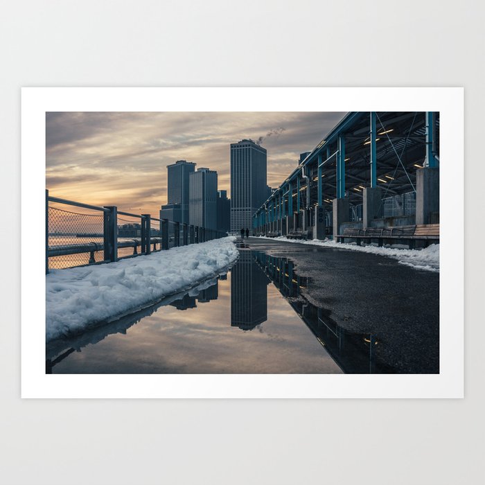 Nyc Relection Art Print By Sir Roman Society6