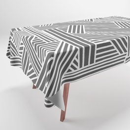 Sketchy Abstract (White & Grey Pattern) Tablecloth