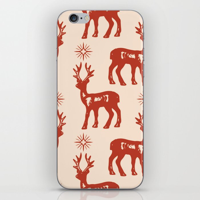 Christmas Reindeer Pattern iPhone Skin