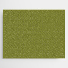 Dark Green-Brown Solid Color Pantone Golden Cypress 18-0537 TCX Shades of Green Hues Jigsaw Puzzle