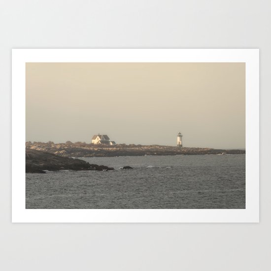 Hazy Straitsmouth lighthouse Art Print