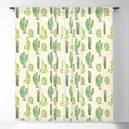Cute doodle cactus pattern Blackout Curtain
