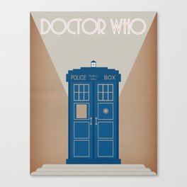 Doctor Who Art Deco Style Poster Canvas Print