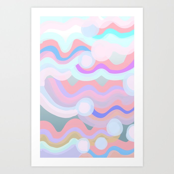 Pastel pattern Art Print