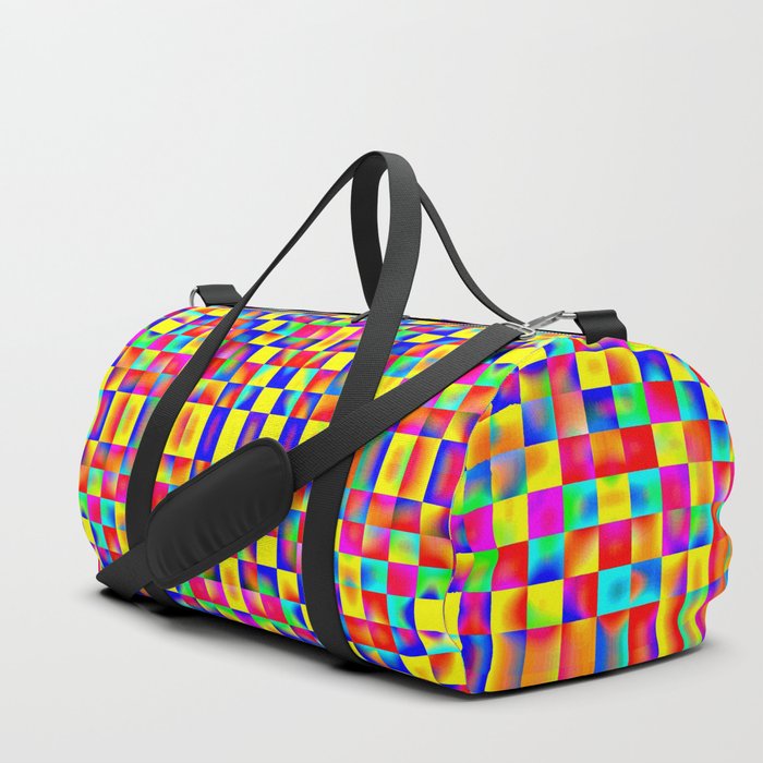 Rainbow Mosaic Pixels Duffle Bag