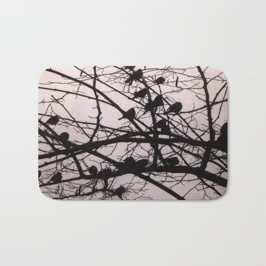 Birds Silhouettes Bath Mat
