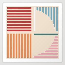 Abstract geometric 01 Art Print