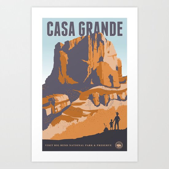 Big Bend Travel Poster Art Print