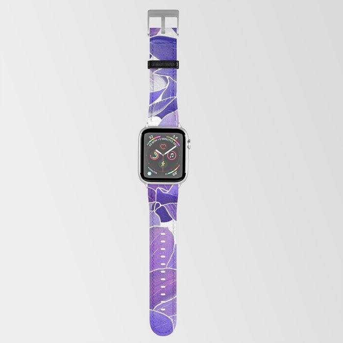 Modern hand painted lilac lavender watercolor floral Apple Watch Band