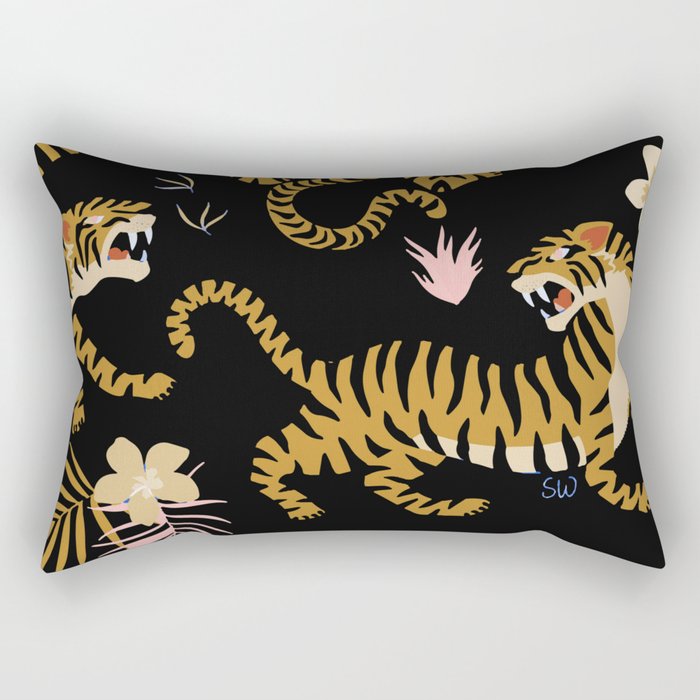 Tiger All Around Rectangular Pillow