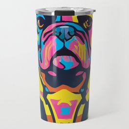 Stand Out with Our Unique and Artistic Old English Bulldog Art Travel Mug