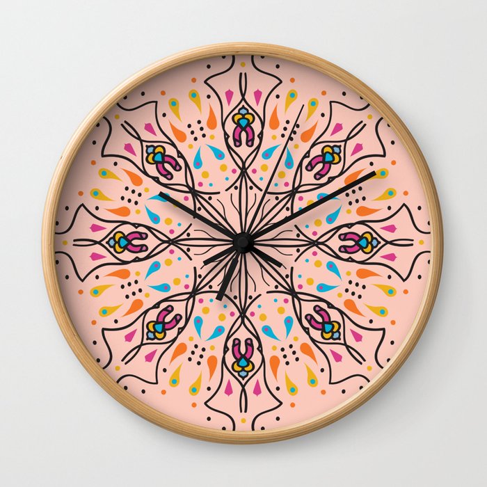 Phallic Mandala with a hint of Anus Wall Clock