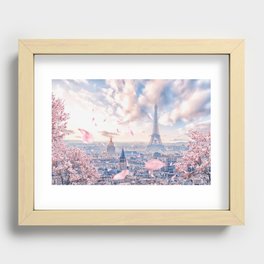 French sakura Recessed Framed Print