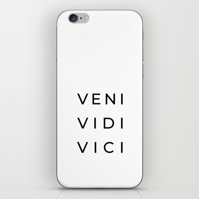 Veni Vidi Vici (white background) iPhone Skin