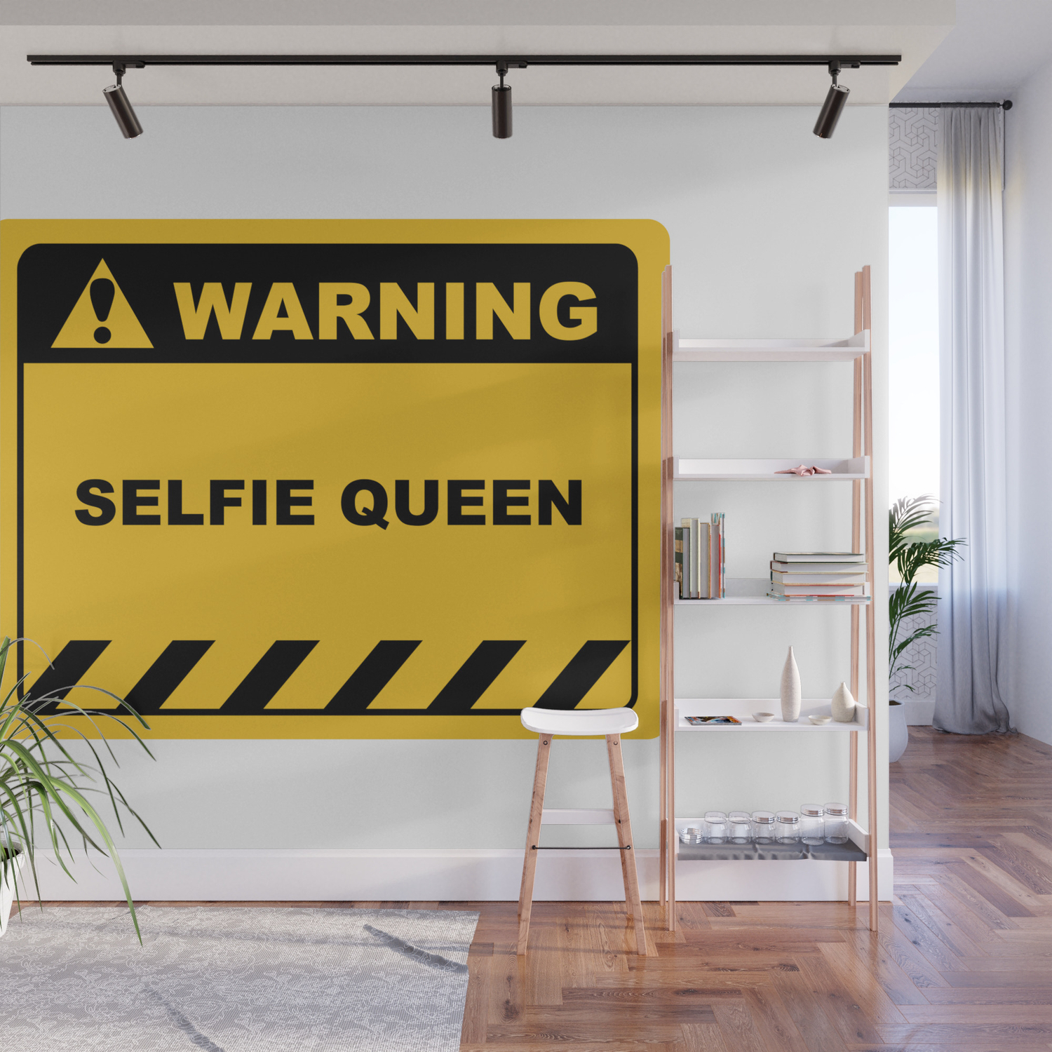 Funny Human Warning Label / Sign SELFIE QUEEN Sayings Sarcasm Humor Quotes  Wall Mural by Sass Sarcasm and Motivation | Society6