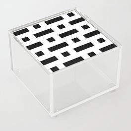 Black and White Dotted Line Design Acrylic Box
