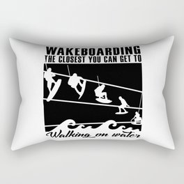 Wakeboarding The Closest You Can Get Wakeboarder Rectangular Pillow