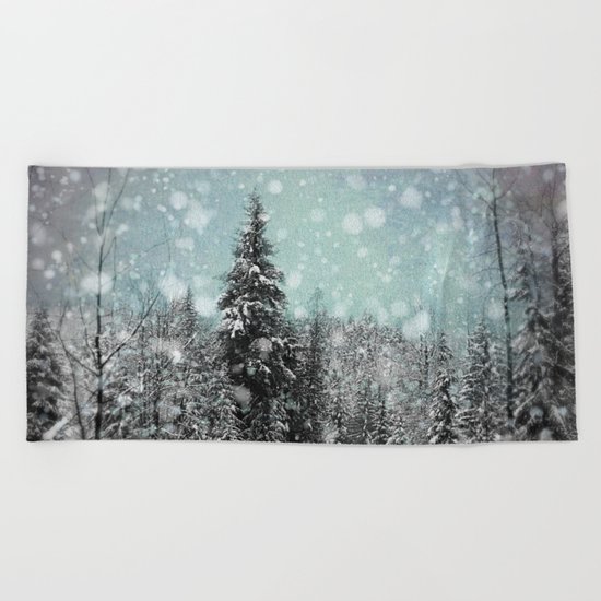 Snow Beach Towel