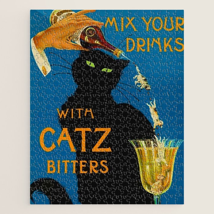 Mix Your Drinks with Catz (Cats) Bitters Aperitif Liquor Vintage