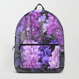 Lively Lupines Backpack | Color, Flowers, May, Lupines, Purple, Pink, Floral, Soft, Plants, Gardening 