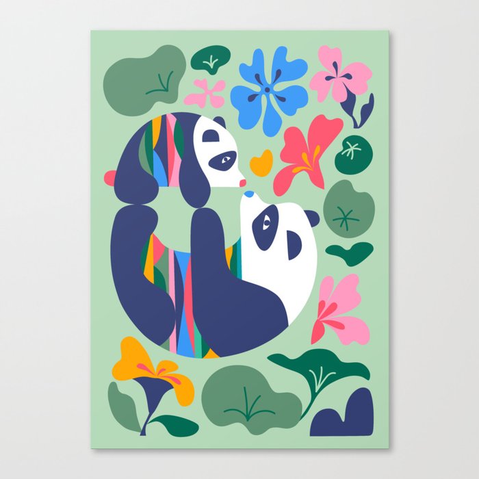 Panda Garden Canvas Print