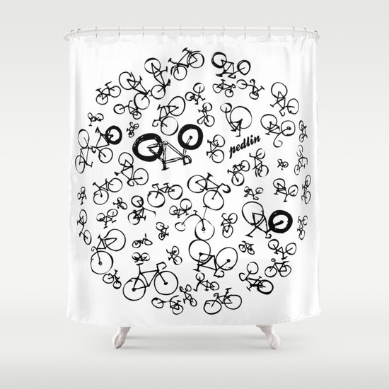 Bicycle World Shower Curtain