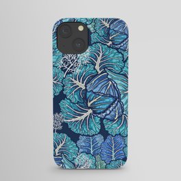 blue winter cabbage iPhone Case