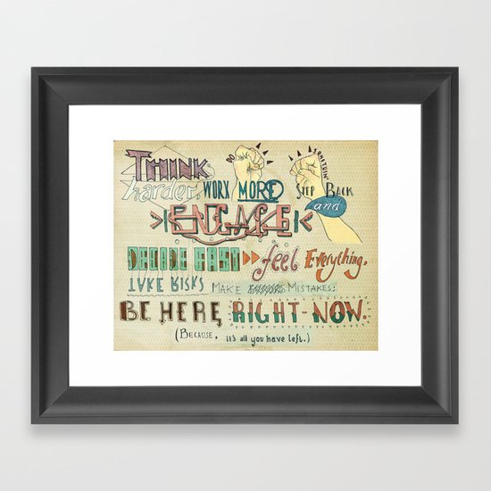 To Do Something. Framed Art Print