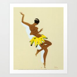 Josephine Baker dancing by Paul Colin  Art Print