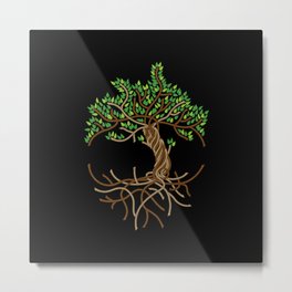 Rope Tree of Life. Rope Dojo 2017 black background Metal Print | Oak, Ropedojo, Rope, Killerbob, Midori, Bdsm, Fortefemme, Drawing, Tree, Treeoflife 