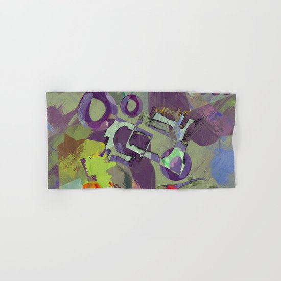 Living In A Purple Dream - Abstract, eclectic, random, purple. lilac, pastel artwork Hand & Bath Towel