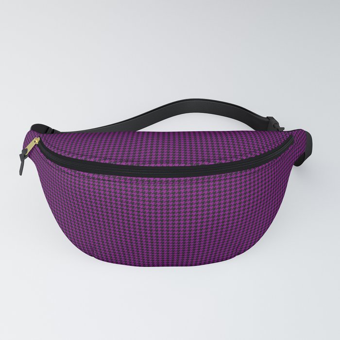 Dark Zombie Purple and Black Hell Hounds Tooth Check Fanny Pack