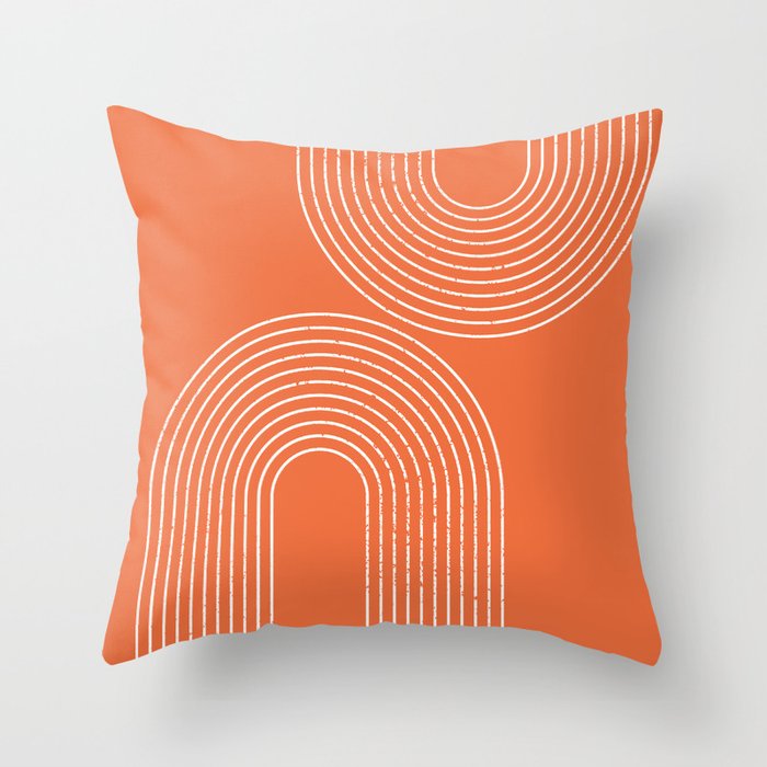 Citrus Orange Minimalist  Throw Pillow