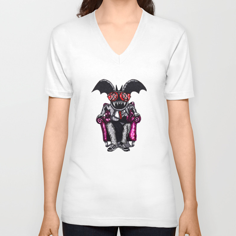 Deadmou5 Goes Batty For Gonzo 2016 Unisex V Neck By Nicholaspriceartwork Society6