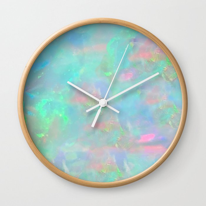 Rainbow Opal Wall Clock By Sarareynolds47 Society6
