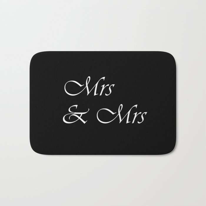 mrs mrs monogram bath mat by pretty1 society6