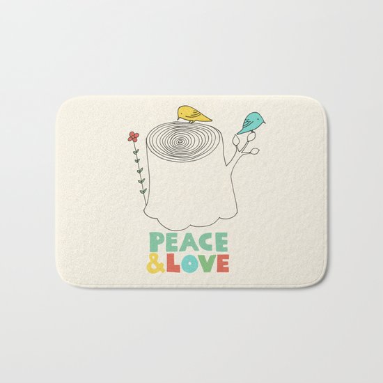 Peace & Love Bath Mat