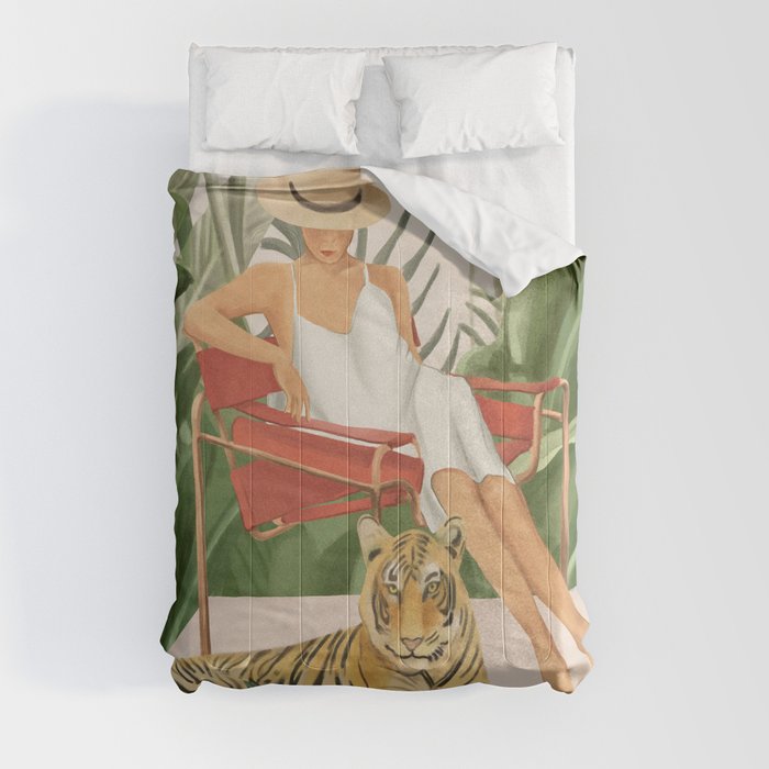The Lady and the Tiger II Comforter