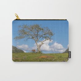 Single tree in Vinales Valley, Cuba Carry-All Pouch | Digital, Horse, Color, Photo, Caribbean, Tree, Cuban, Farm, Cuba, Single 