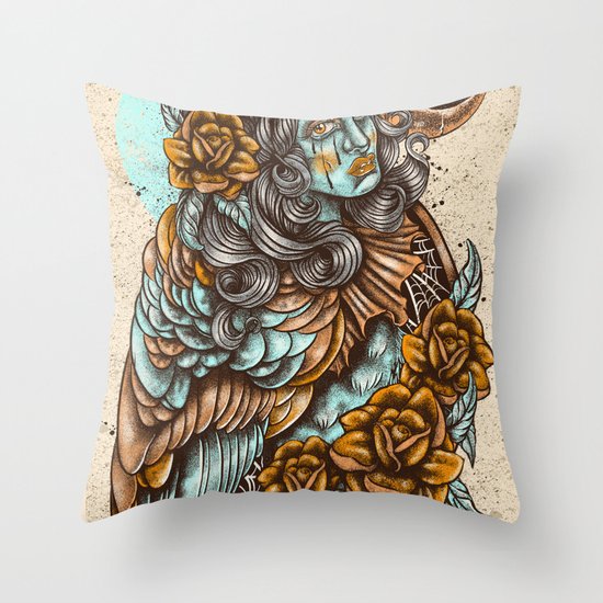 Harpie Throw Pillow