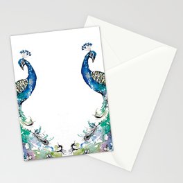 Double Peacocks Stationery Cards