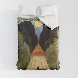 “The Tent of the Shemaka” by Ivan Bilibin Duvet Cover