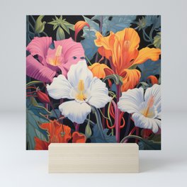  Contemporary Colorful Flowers  Mini Art Print