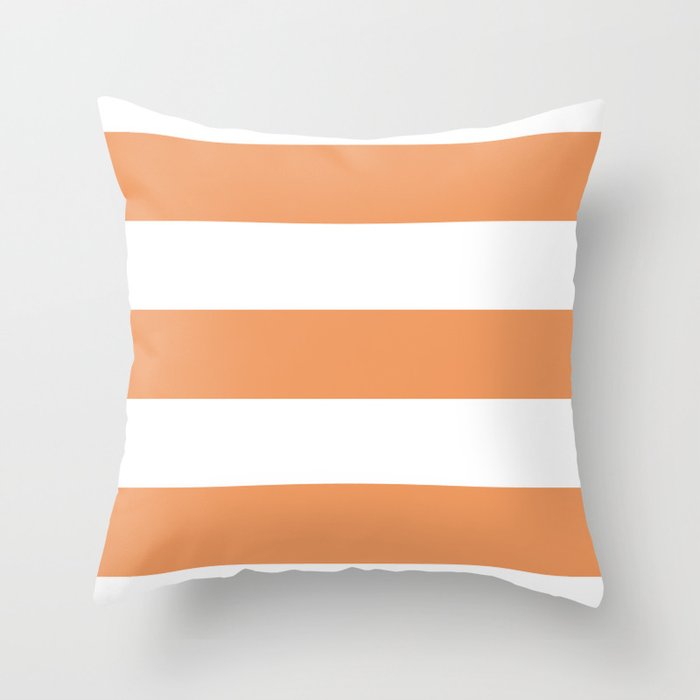 Pumpkin Stripe Throw Pillow